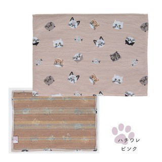 bisque 貓咪滿版貓緹花織布餐墊 