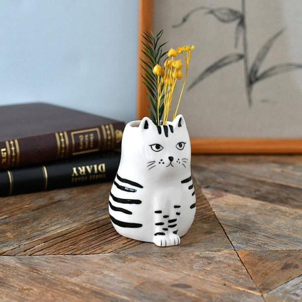 Sceneryvase 貓咪造型陶瓷花瓶 