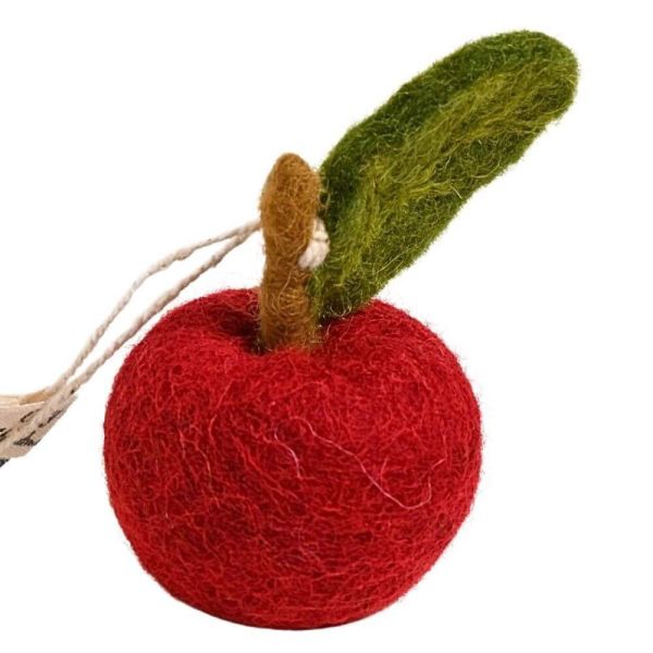 EnGry&Sif手工羊毛氈紅蘋果吊飾 