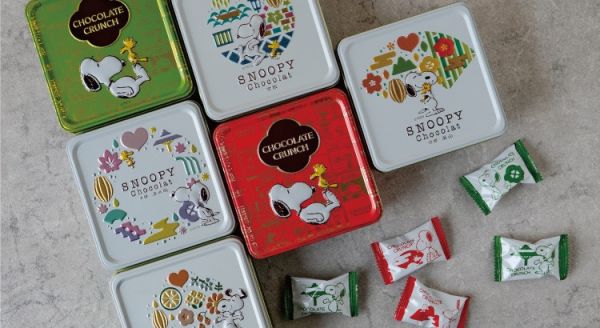 **預購**  Snoopy Chocolat紫蘇&草莓/焙茶巧克力/抹茶巧克力脆餅鐵盒 