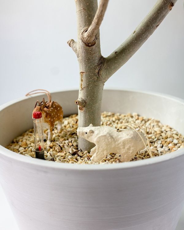 手工紙漿動物小擺飾 