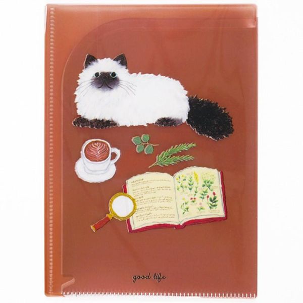 米津祐介 貓咪6格A5文件夾(咖) 