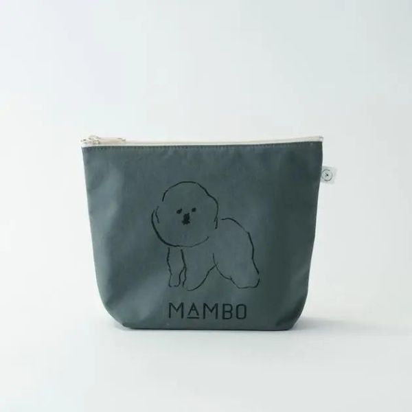 mambo & bb 比熊犬舟型綿布收納包 