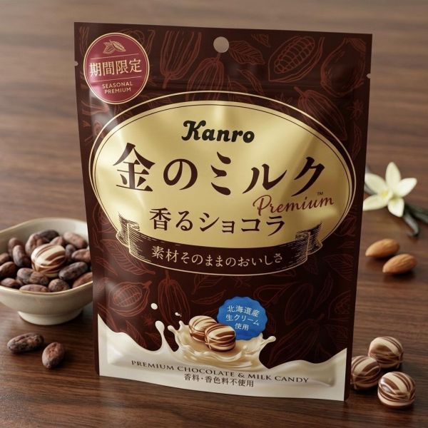 **預購**Kanro 期間限定 金的巧克力牛奶硬糖 