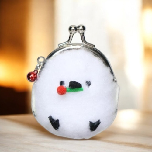 Otegama 長尾山雀毛絨珠扣零錢包 