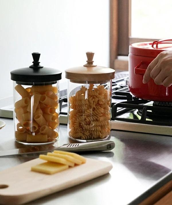 AXCIS 木蓋玻璃密封收納罐 