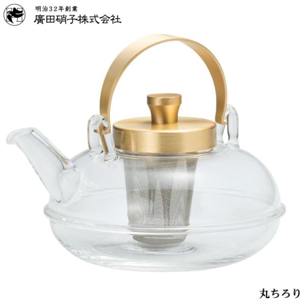 Hirota glass廣田硝子 丸形透明玻璃茶壺 
