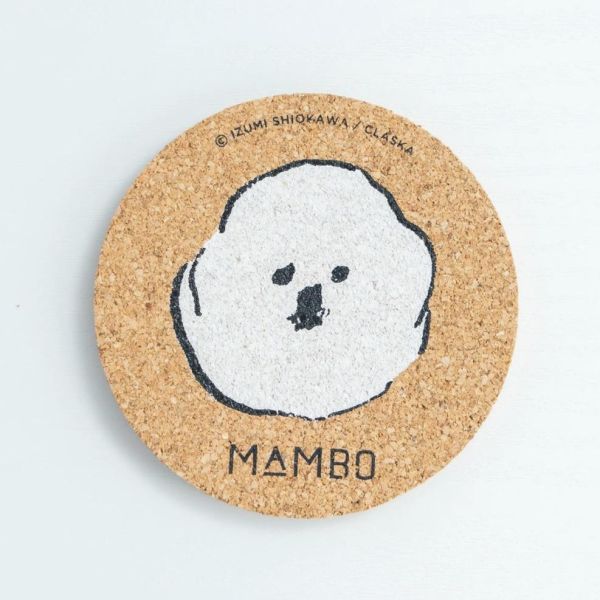mambo & bb 比熊犬軟木杯墊 