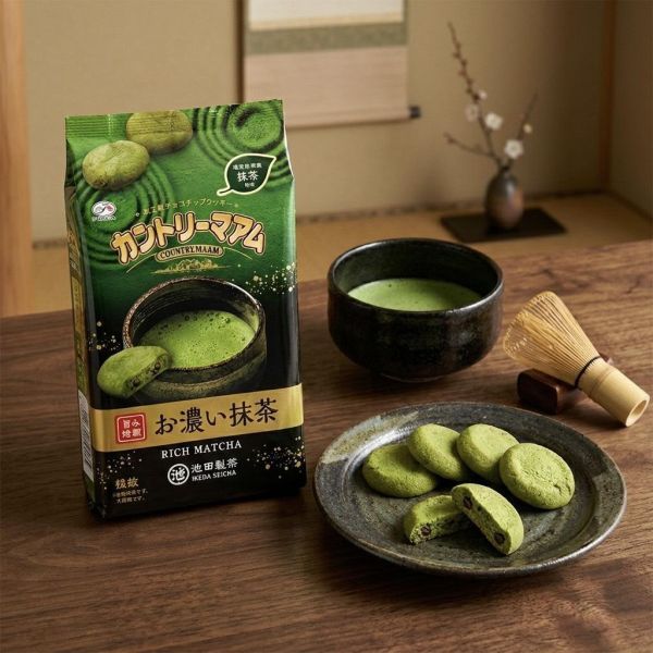 不二家 country ma'am濃抹茶巧克力軟餅乾 