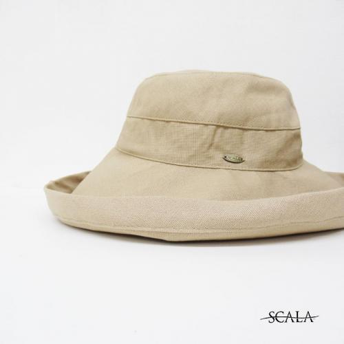 Scala UPF50+女用防曬漁夫帽(卡其) 