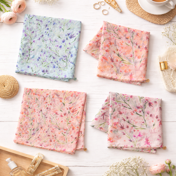 Sybilla 印花純棉手帕 