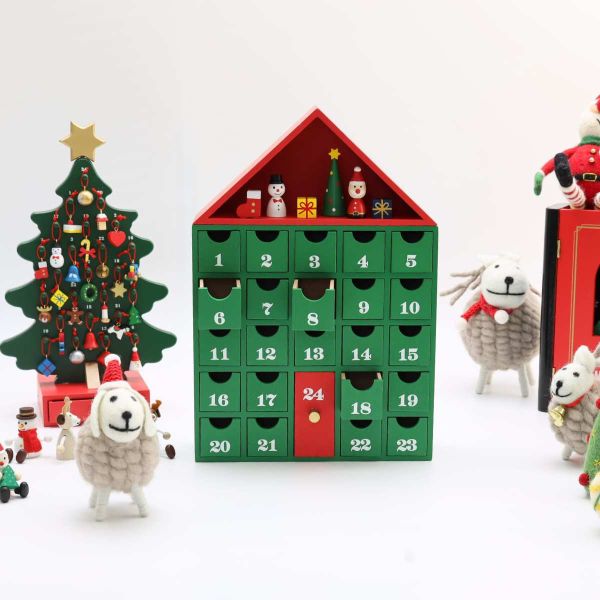 Mark's 木製房子抽屜組 聖誕節倒數日曆 