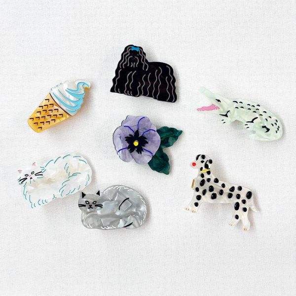 JOliJOli 動物造型玳瑁紋髮夾(波斯貓) 