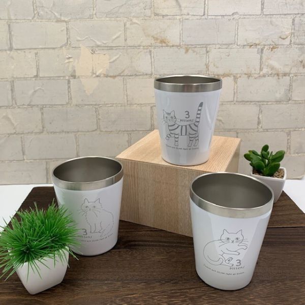 3 Kittens 兩用不鏽鋼斷熱杯 