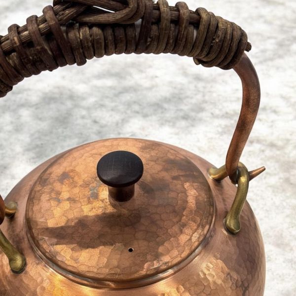 木屋 槌目紋銅壺 