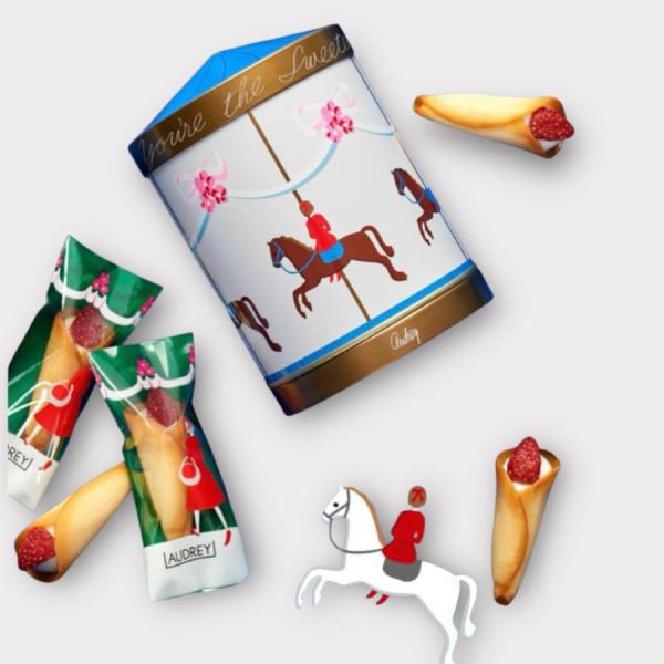 **預購** Audrey 聖誕限定馬戲團花束餅乾鐵盒7入 