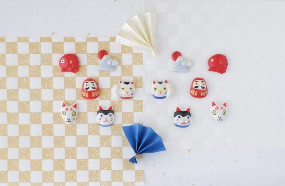 IHOSHIRO窯 陶器貓咪胸針 