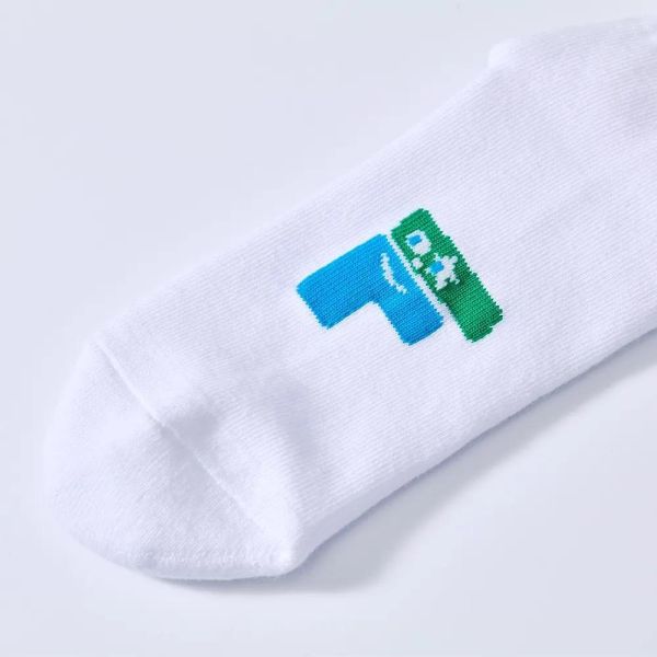 FAMIMA 條紋抗菌防臭中筒襪(白) 