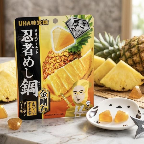 UHA味覺糖 鳳梨味金剛石造型軟糖 