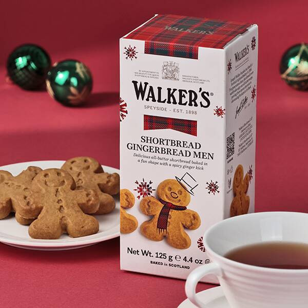 **預購** Walkers 聖誕樹/薑餅人造型奶油餅乾袋裝 