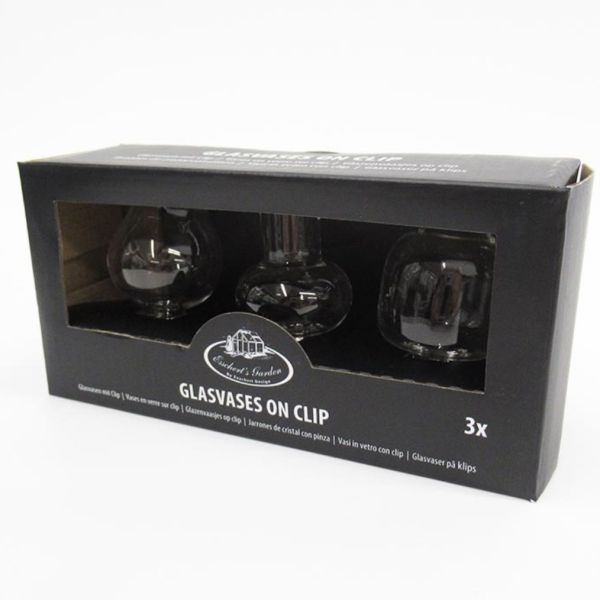 三種造型花瓶玻璃夾三入組 