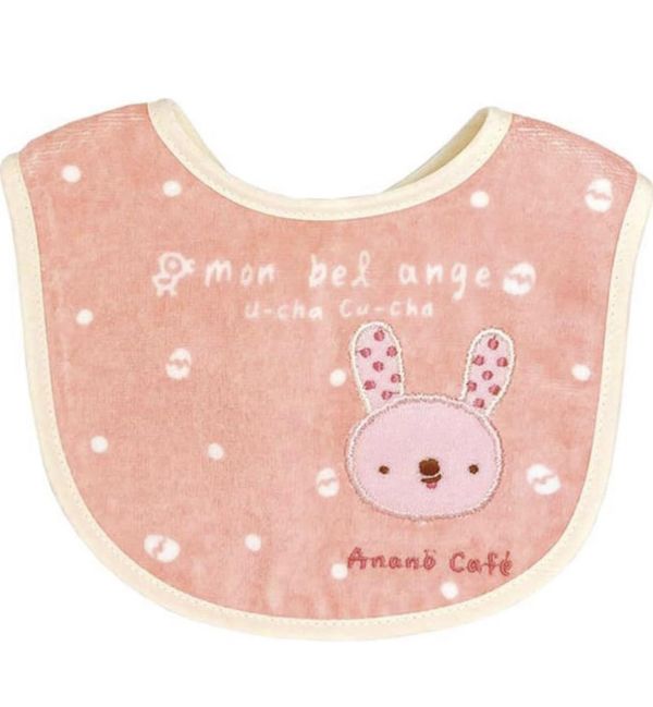 Anano Cafe 小熊/兔子刺繡圓點嬰兒圍兜 