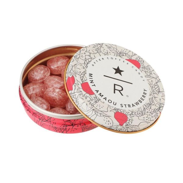 tokyo星巴克臻選草莓/青蘋果薄荷硬糖圓罐 