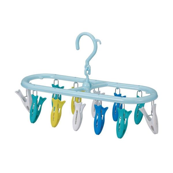 cb japan 小魚造型曬衣架12夾 