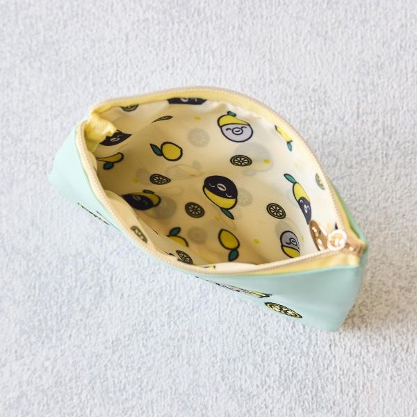Suica 檸檬刺繡皮革紙巾收納包 
