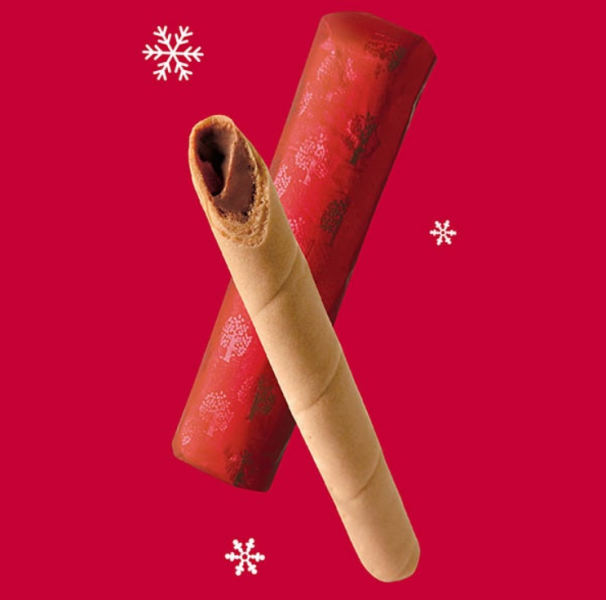 本高砂屋 聖誕牛奶巧克力捲心酥盒裝6入 