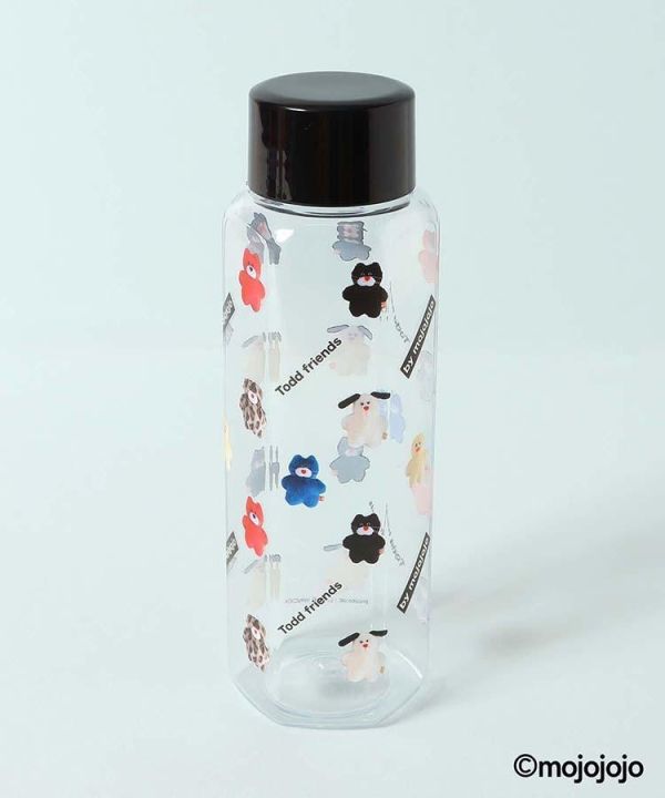 mojojojo 滿版小圖透明水壺350ml 