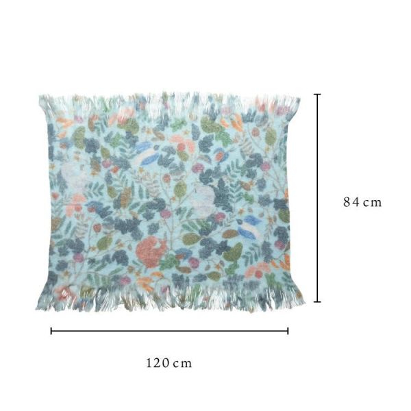 m.m松尾美雪 動物花朵針織蓋毯