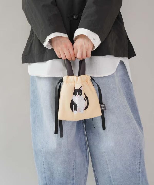 Paper Mint 袖山香穗子貓咪束口手提袋 