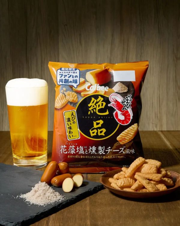 **預購** Calbee 海苔鹽煙燻起司味蝦味先 