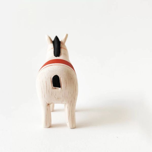 T-Lab 天然木製馬擺設 