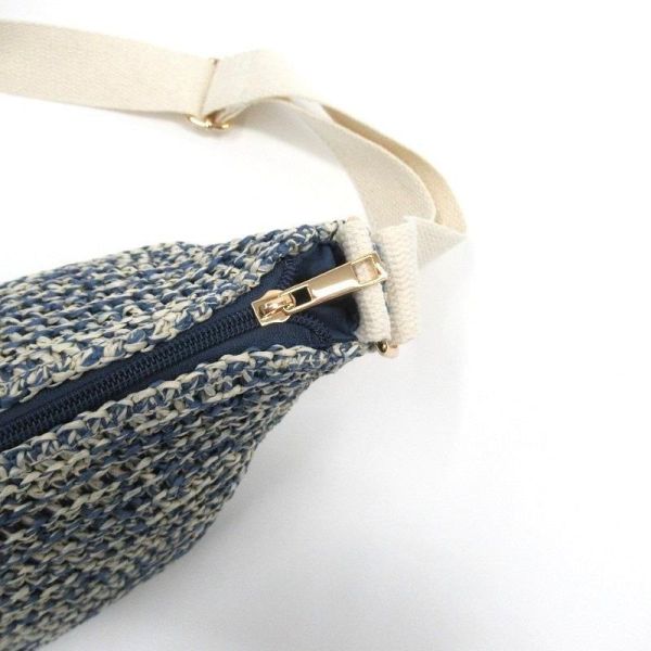 aristella 草編織半月單肩包 