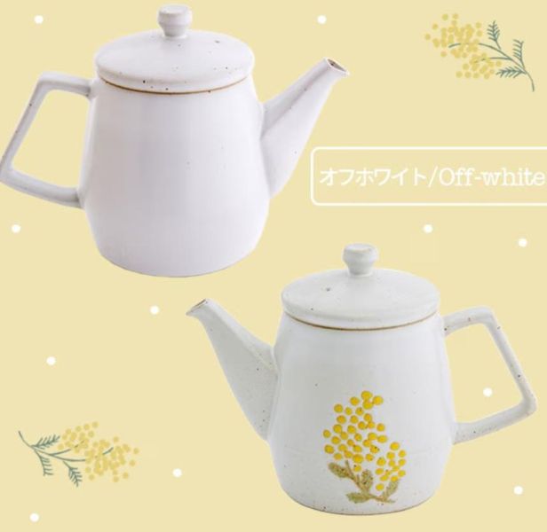 Mimosa Waltz 手繪風含羞草茶壺 