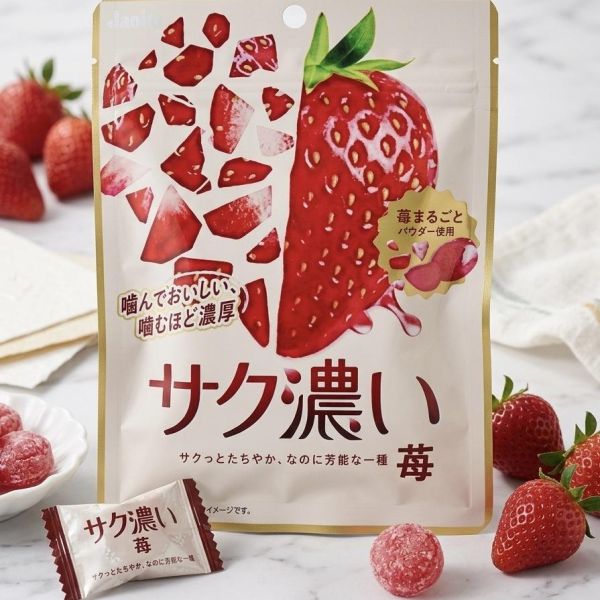 **預購**Asahi 脆脆濃郁草莓硬糖 