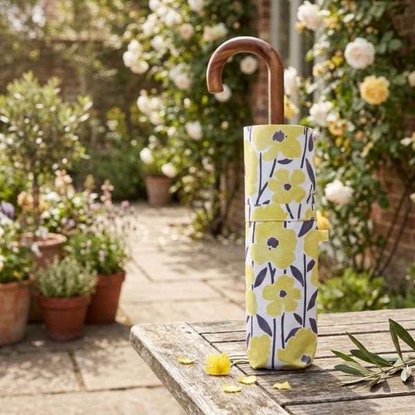 estaa 100%晴雨兼用滿版黃花手把摺疊傘 