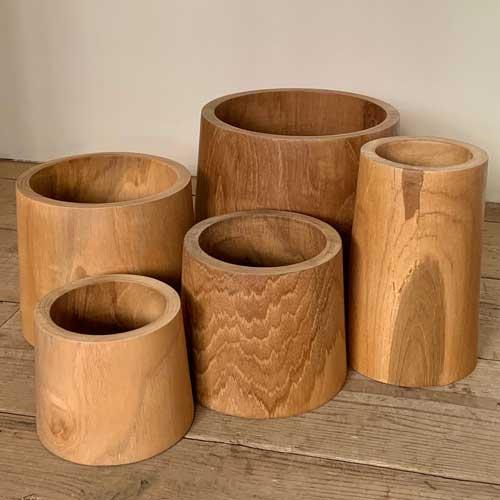 Madu 木製厚實花盆 
