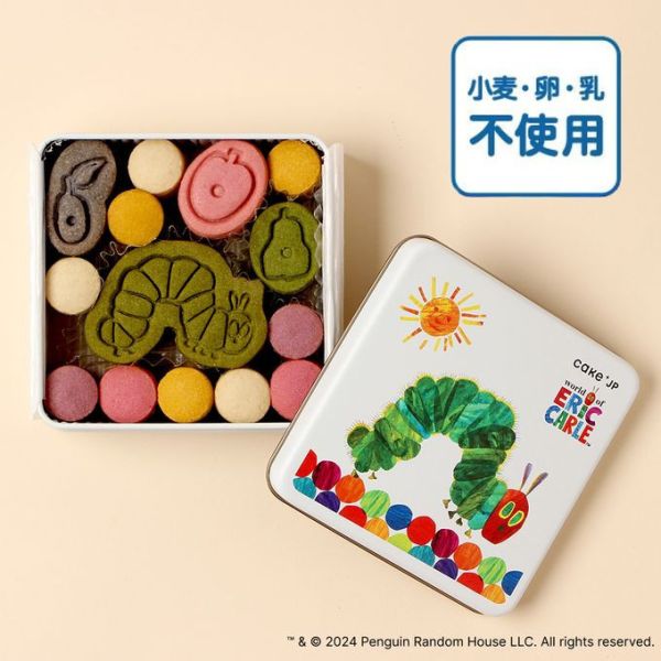 **預購** Cake.jpx好餓的毛毛蟲造型綜合餅乾方形鐵盒 