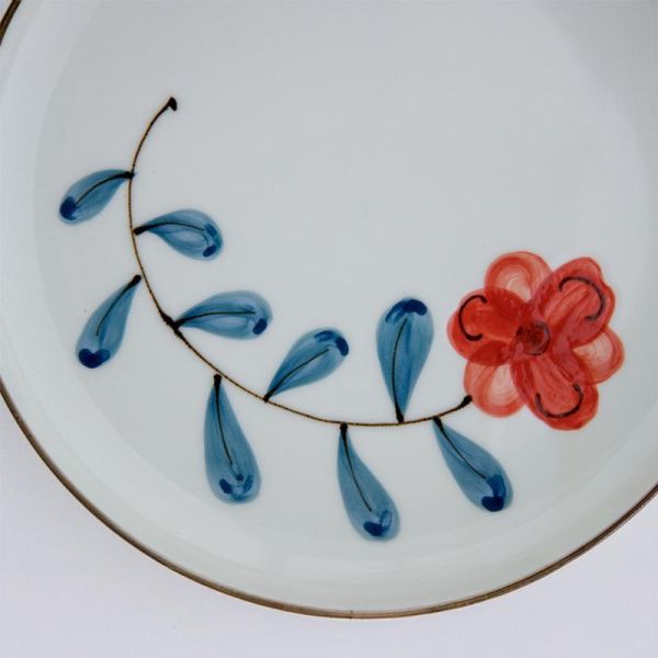 cdf 波佐見燒罌粟花陶瓷圓盤/馬克杯 