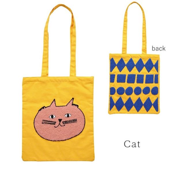 OLY 動物刺繡肩背購物袋 