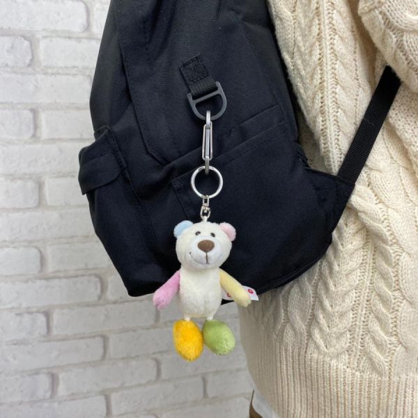 Nici 彩虹拼接小熊/兔子玩偶吊飾10cm 