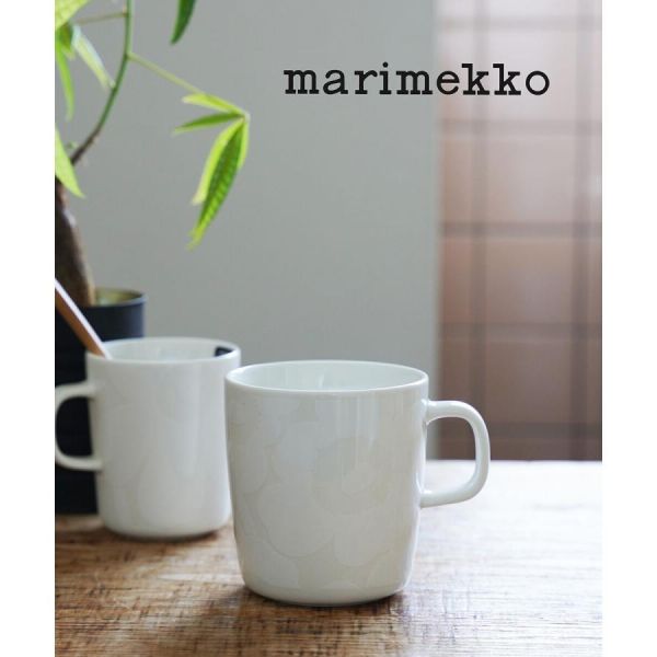 marimekko Unikko 純白罌粟花陶瓷馬克杯400ml 