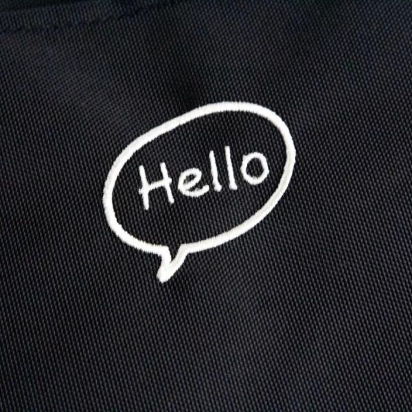 眼睛刺繡鋼琴扁平收納包(黑) 