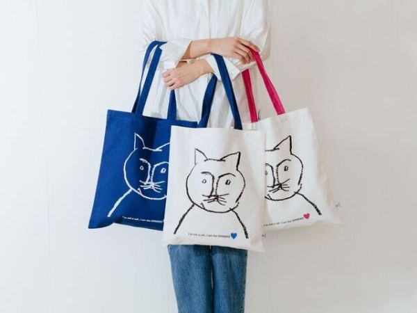 orneko 貓咪大臉帆布袋 