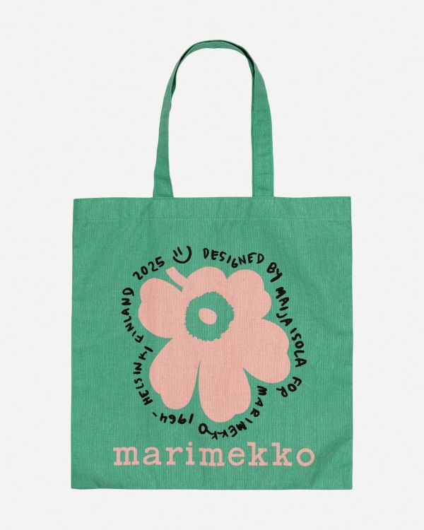 marimekko Kioski Vankka Unikko 罌粟花棉麻環保袋 