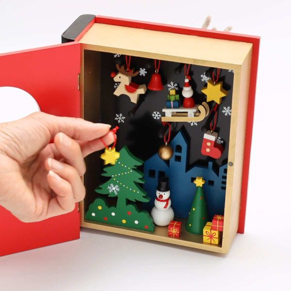 Mark's 木製吊飾聖誕書擺設 