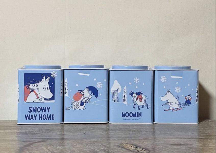 **預購** hokka 嚕嚕米冬季限定肉桂可可餅乾鐵罐60g(藍) 